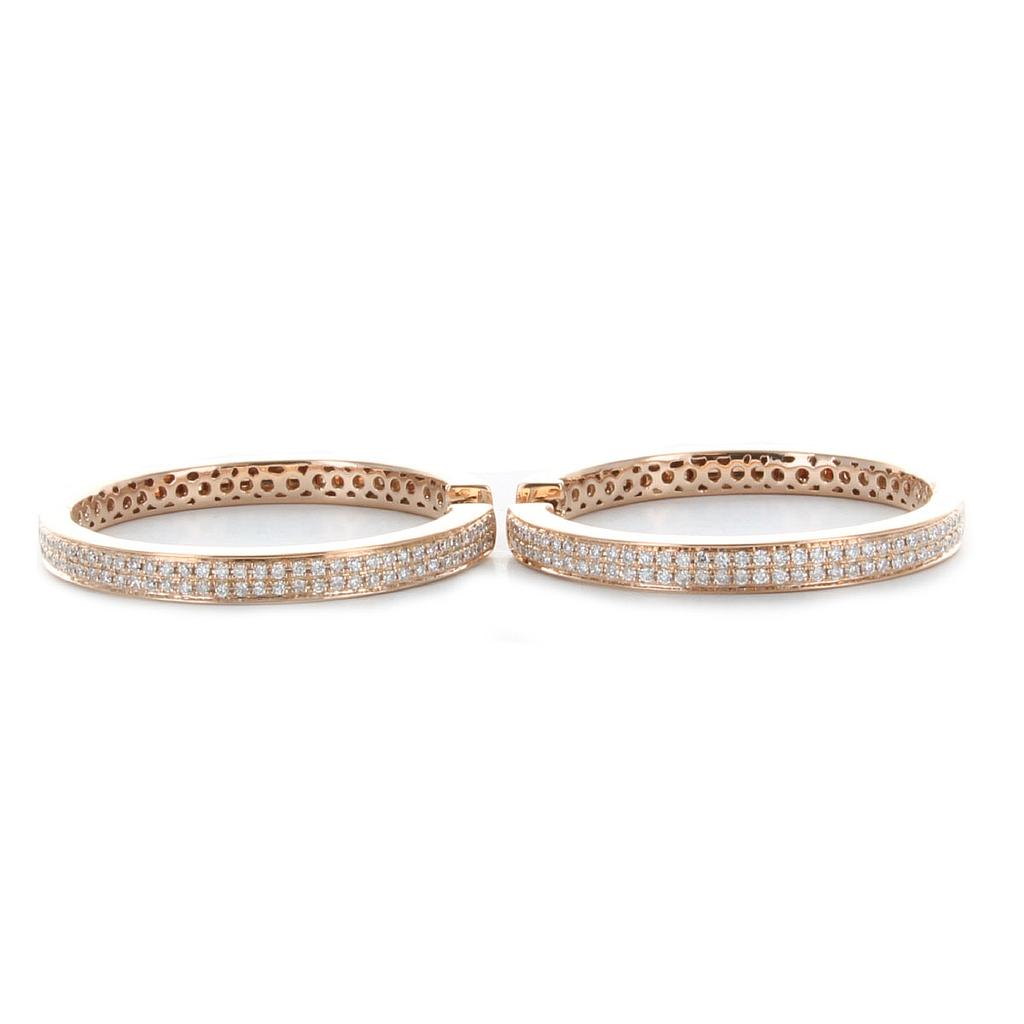 GENEVE EARRINGS HOOP 1.64 18K ROSE GOLD