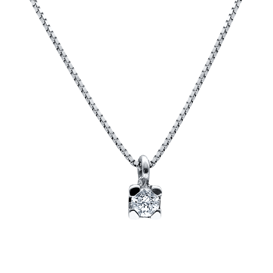 GENEVE CLASSIC NECKLACE 0.95 18K WHITE GOLD 42CM