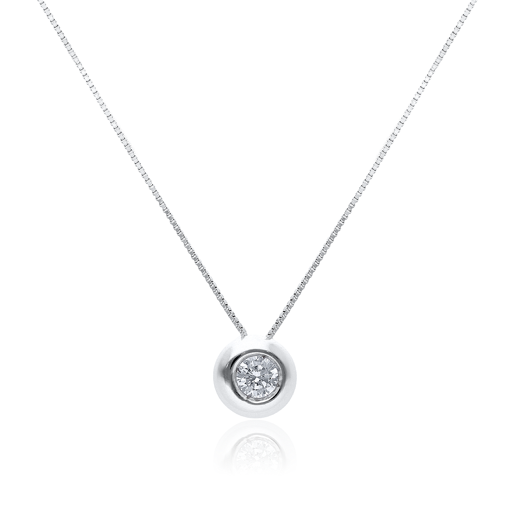 GENEVE CLASSIC NECKLACE 1.3 18K WHITE GOLD 42CM