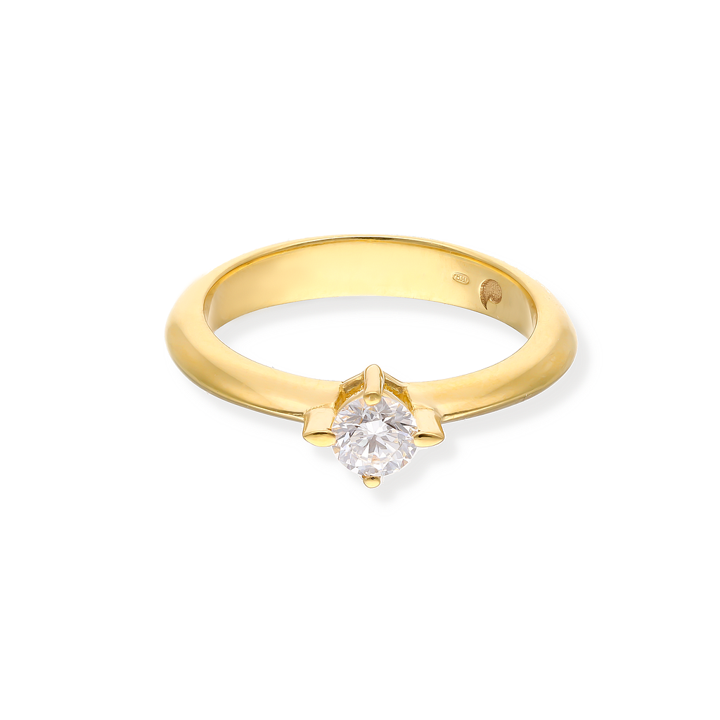 GENEVE ENGAGEMENT RING 4.5 18K YELLOW GOLD 14