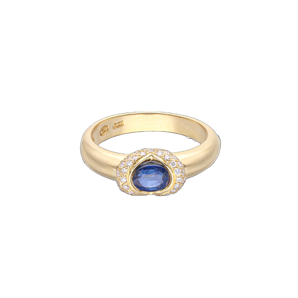 GENEVE RING HALO 4.23 18K YELLOW GOLD 15