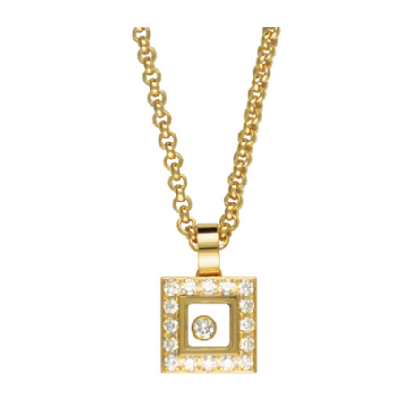 CHOPARD HAPPY DIAMONDS NECKLACE 12.6 18K YELLOW GOLD