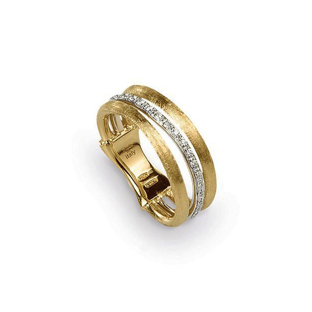 MARCO BICEGO JAIPUR LINK RING 5.81 18K YELLOW AND WHITE GOLD 55