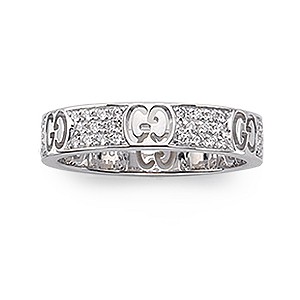 GUCCI ICON RING 0.0 18K WHITE GOLD 14