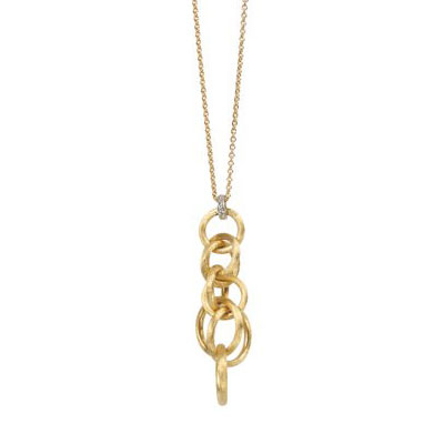 MARCO BICEGO JAIPUR LINK NECKLACE 9.15 18K YELLOW AND WHITE GOLD 42CM