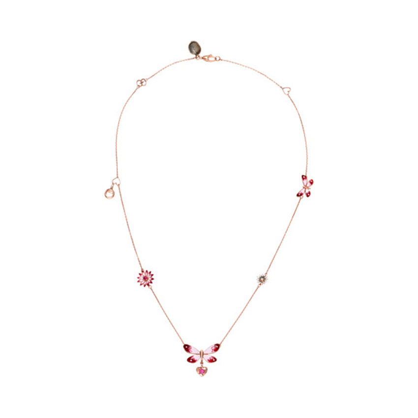 GUCCI FLORA NECKLACE 45CM 9.0 18K ROSE GOLD