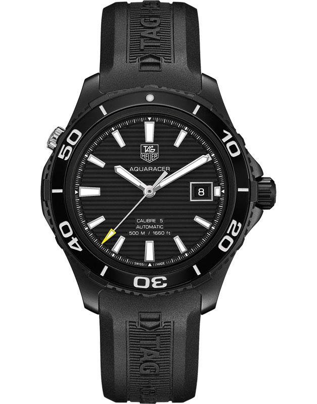 AQUARACER 500M CALIBRE 5 AUTOMATIC AUTOMATIC 41MM TITANIUM BLACK RUBBER