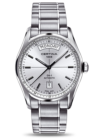 DS 1 DAY DATE AUTOMATIC 39MM STEEL SILVER STEEL