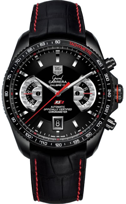 GRAND CARRERA CALIBRE 17 RS2 CHRONOGRAPH AUTOMATIC 43MM TITANIUM BLACK ALLIGATOR