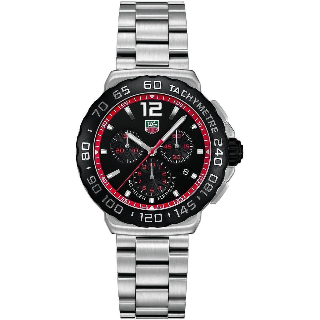 FORMULA 1 CHRONOGRAPH QUARTZ 42MM STEEL BLACK / RED STEEL