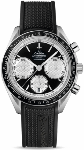 SPEEDMASTER RACING CO AXIAL CHRONO AUTOMATIC 40MM STEEL BLACK RUBBER