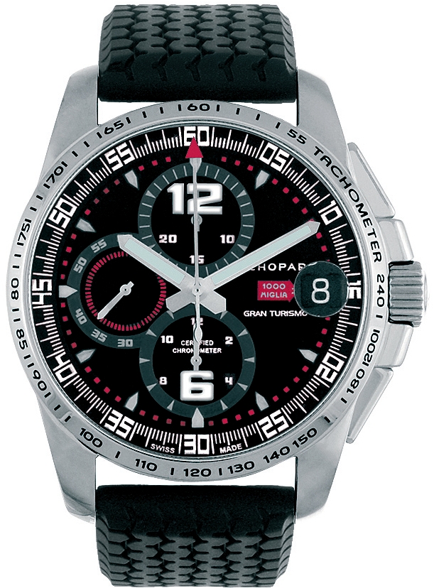 MILLE MIGLIA MILLE MIGLIA GT XL CHRONO AUTOMATIC 44MM STEEL BLACK RUBBER