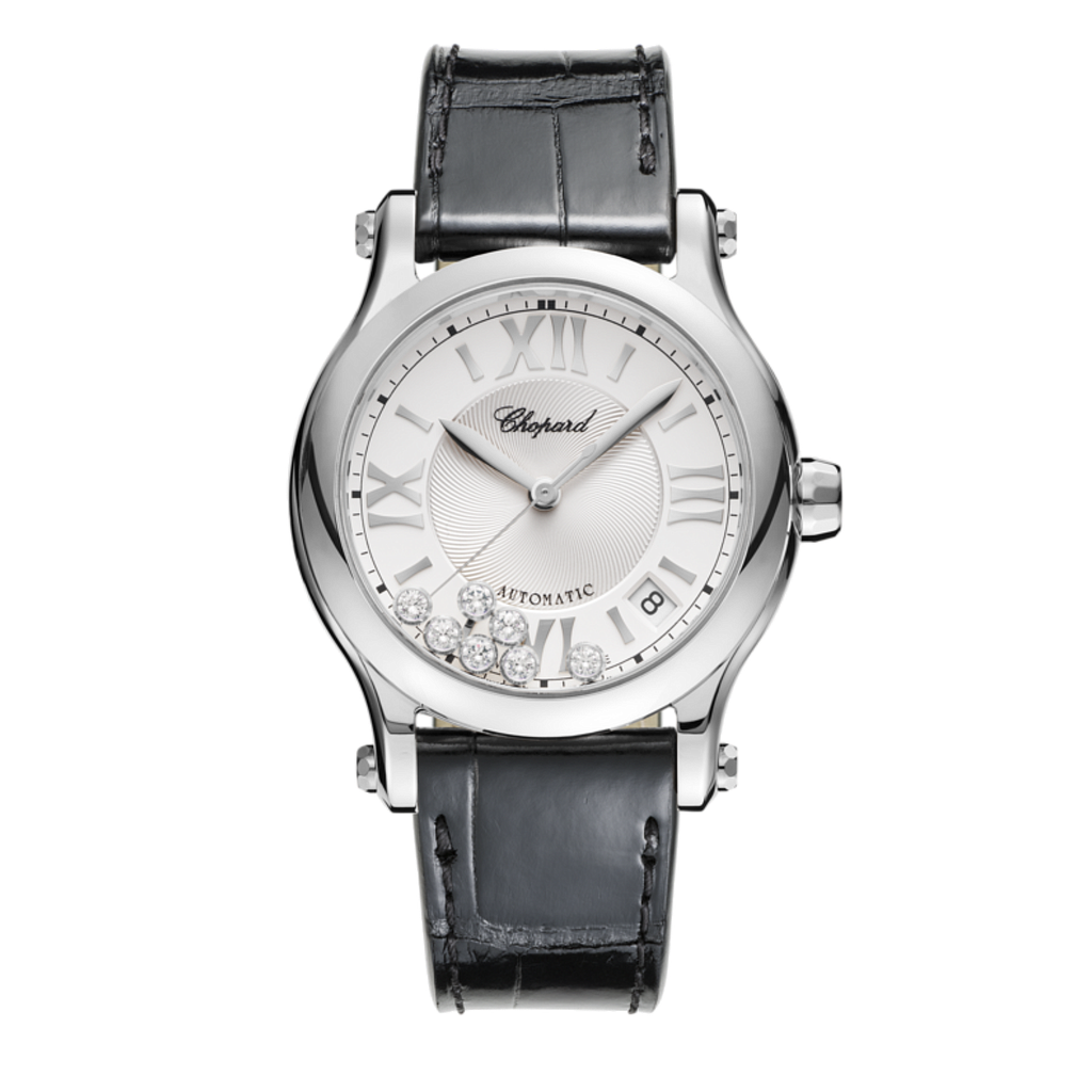 HAPPY SPORT AUTOMATIC 36MM STEEL SILVER ALLIGATOR