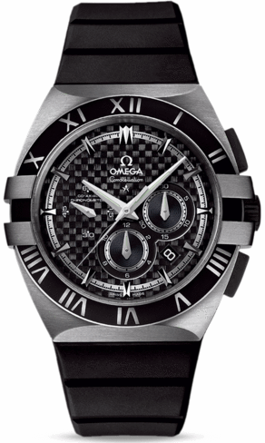 CONSTELLATION DOUBLE EAGLE WORLD CUP CO AXIAL CHRONO 41MM AUTOMATIC 41MM TITANIUM BLACK RUBBER