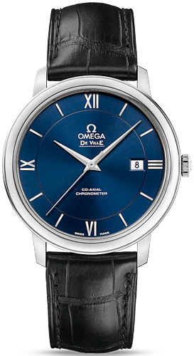 DE VILLE PRESTIGE CO AXIAL AUTOMATIC 39,5MM STEEL BLUE ALLIGATOR