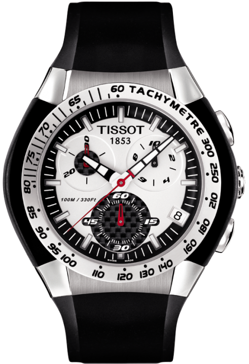 T TRACX CHRONOGRAPH STEEL WHITE RUBBER