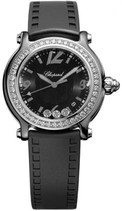 HAPPY SPORT CERAMIC QUARTZ 36MM CERAMIC BLACK RUBBER