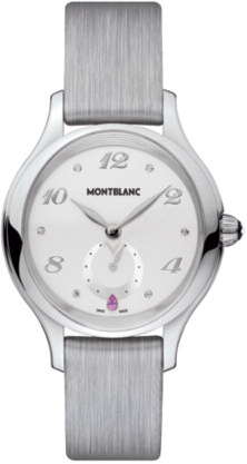 PRINCESS GRACE QUARTZ 34MM STEEL WHITE LEATHER