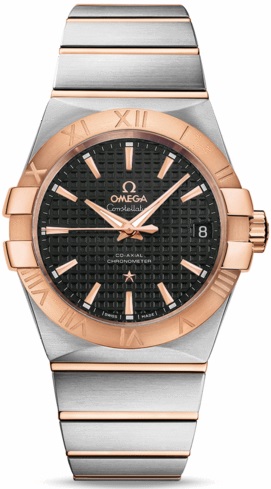 CONSTELLATION CO AXIAL 38MM AUTOMATIC 38MM STEEL BLACK STEEL & ROSE GOLD