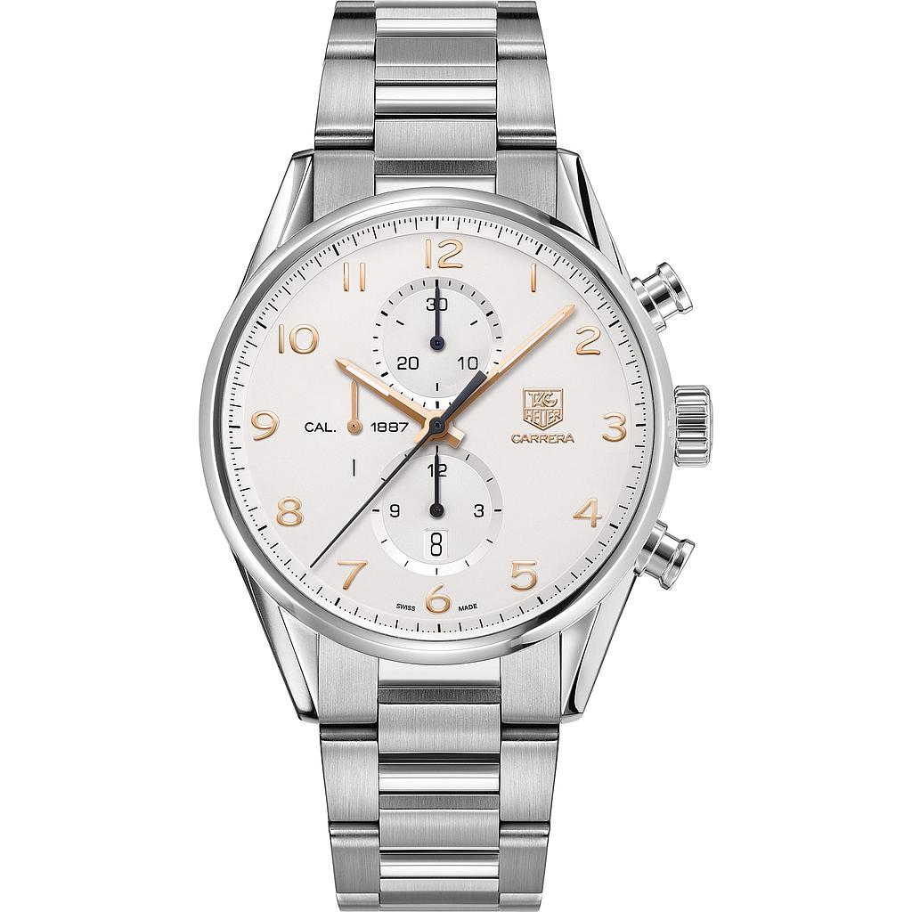 CARRERA CALIBRE 1887 CHRONOGRAPH AUTOMATIC 43MM STEEL SILVER STEEL