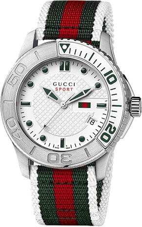 G TIMELESS DEPORTIVO QUARTZ 44MM STEEL WHITE TEXTILE