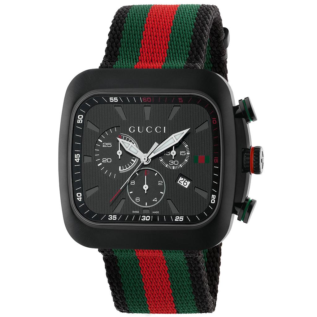 COUPÉ QUARTZ XL QUARTZ 44MM STEEL & PVD BLACK TEXTILE