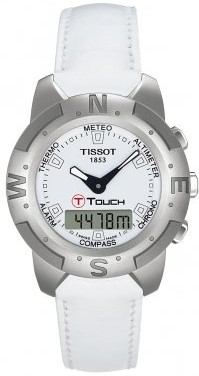 T-TOUCH T TOUCH QUARTZ 40MM STEEL WHITE RUBBER