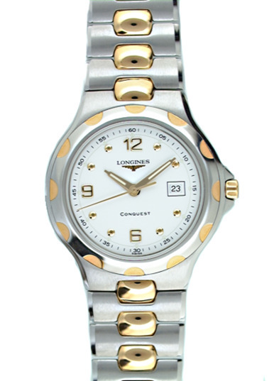 CONQUEST QUARTZ STEEL & GOLD WHITE STEEL & GOLD