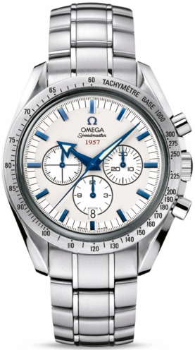 SPEEDMASTER BROAD ARROW 1957 CO AXIAL CHRONO AUTOMATIC 42MM STEEL WHITE STEEL