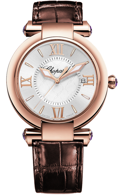 IMPERIALE IMPERIALE 36MM QUARTZ 36MM ROSE GOLD SILVER ALLIGATOR