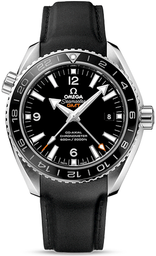 SEAMASTER PLANET OCEAN 600M CO AXIAL GMT AUTOMATIC 43,5MM STEEL BLACK RUBBER