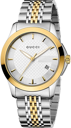 G TIMELESS QUARTZ MEDIANO QUARTZ 38MM STEEL SILVER STEEL & PVD