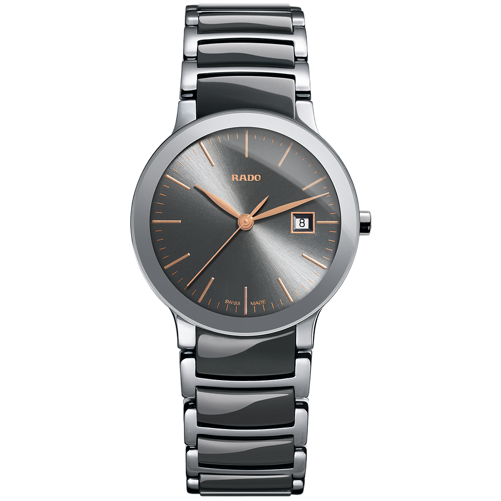 CENTRIX BLACK/SILVER QUARTZ 28MM STEEL BLACK STEEL & CERAMIC