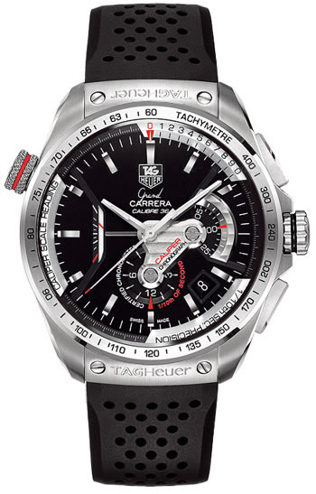 GRAND CARRERA CALIBRE  36RS/2 CHRONOGRAPH AUTOMATIC 44MM STEEL BLACK RUBBER