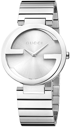 INTERLOCKING GRANDE QUARTZ 37MM STEEL SILVER STEEL