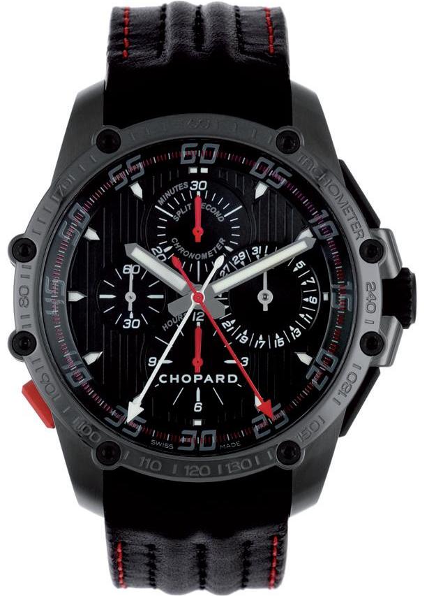 MILLE MIGLIA SUPERFAST SPLIT SECOND AUTOMATIC 45MM STEEL BLACK LEATHER