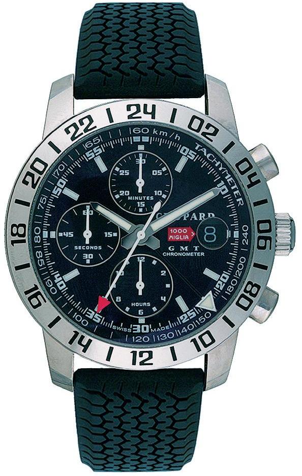 MILLE MIGLIA MILLE MIGLIA GMT CHRONO AUTOMATIC 42,5MM STEEL BLACK LEATHER