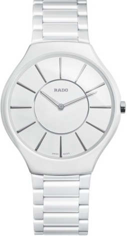 TRUE THINLINE WHITE QUARTZ 30MM STEEL & CERAMIC WHITE CERAMIC & TITANIUM
