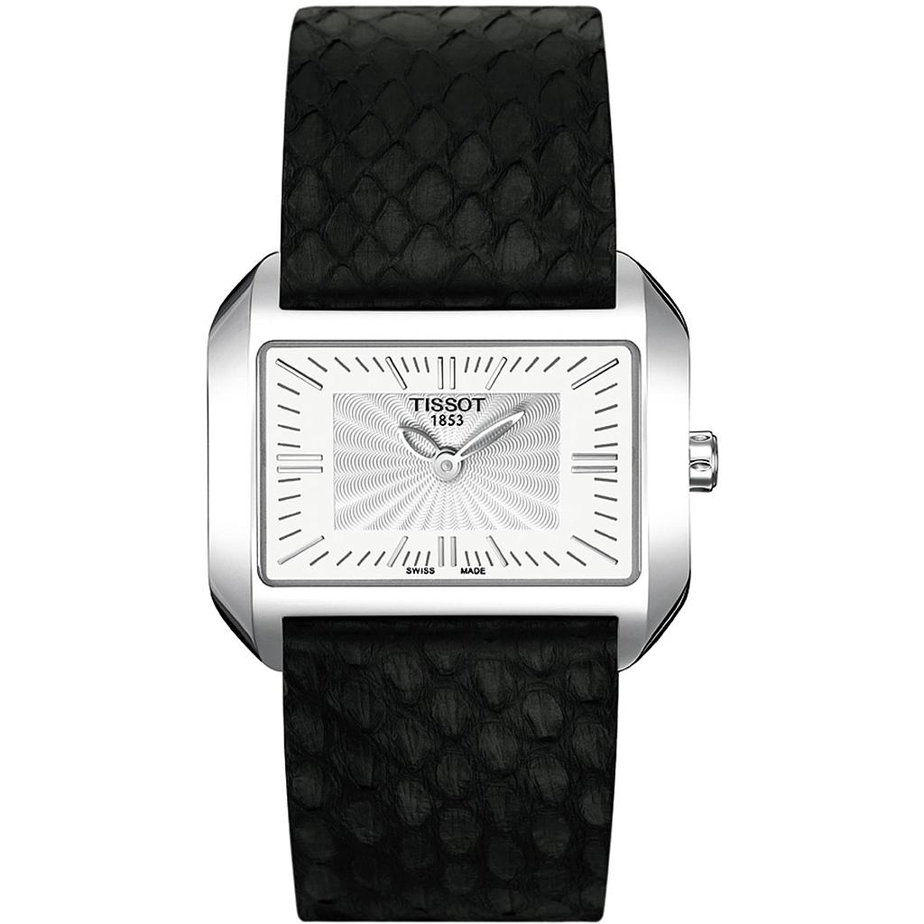 T-TREND T-WAVE QUARTZ 32MM STEEL WHITE LEATHER