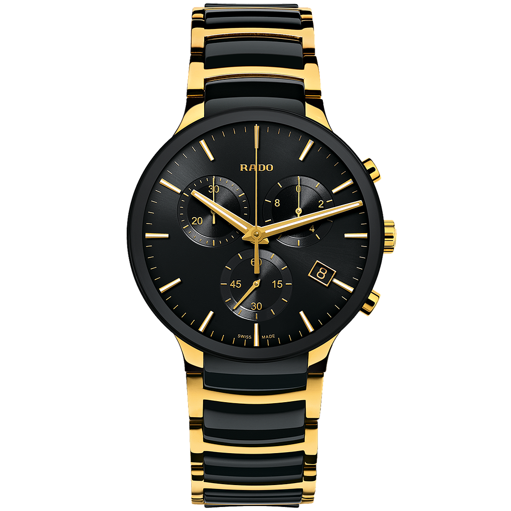 CENTRIX CHRONOGRAPH QUARTZ 40MM STEEL & PVD BLACK STEEL & CERAMIC