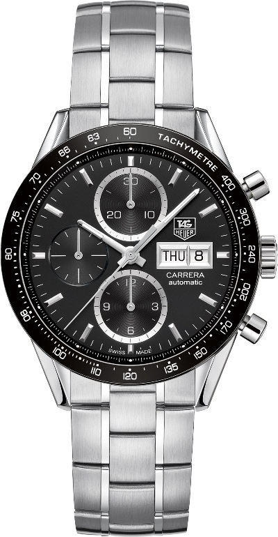CARRERA CALIBRE 16 DAY DATE CHRONOGRAPH AUTOMATIC 41MM STEEL BLACK STEEL