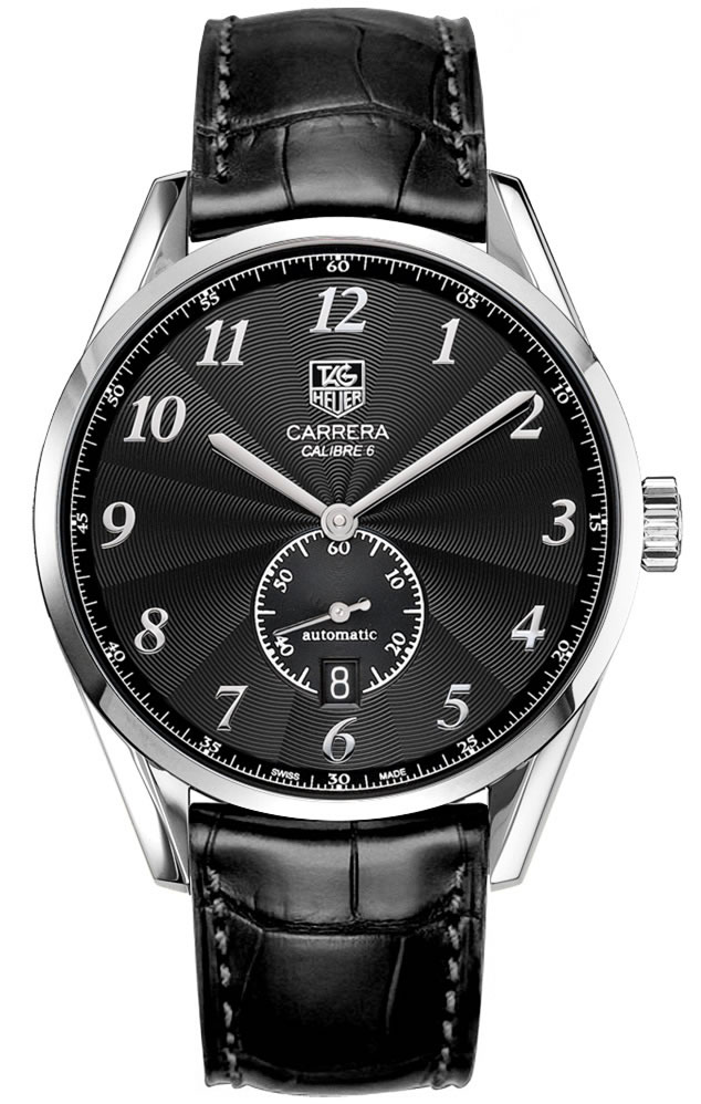 CARRERA CALIBRE 6 HERITAGE AUTOMATIC 39MM STEEL BLACK ALLIGATOR