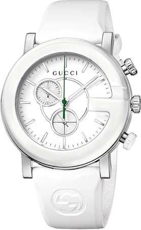 G CHRONO CERAMICA QUARTZ 44MM STEEL WHITE CERAMIC WHITE RUBBER