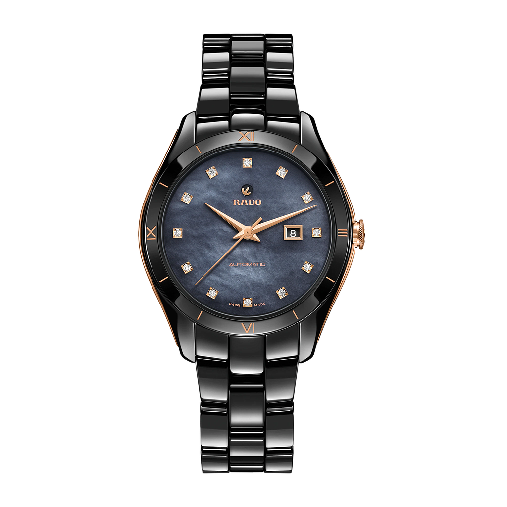 HYPERCHROME BLACK AUTOMATIC 36MM CERAMIC & ROSE GOLD BLACK CERAMIC