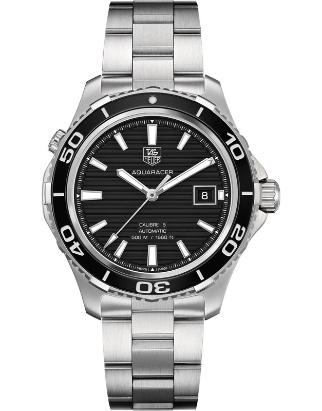 AQUARACER 500M CALIBRE 5 AUTOMATIC AUTOMATIC 41MM STEEL BLACK STEEL