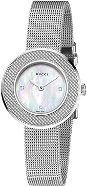 U PLAY SMALL QUARTZ 27MM STEEL MOTHER OF PEARL MILANAISE