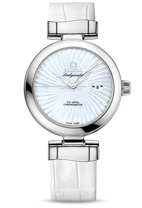 DE VILLE LADYMATIC AUTOMATIC 34MM STEEL MOTHER OF PEARL ALLIGATOR