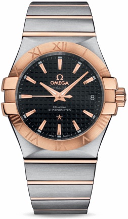 CONSTELLATION CO AXIAL 35MM AUTOMATIC 35MM STEEL BLACK STEEL & ROSE GOLD