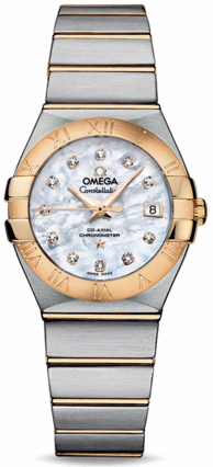 CONSTELLATION CO AXIAL 27MM AUTOMATIC 27MM STEEL MOTHER OF PEARL STEEL & GOLD