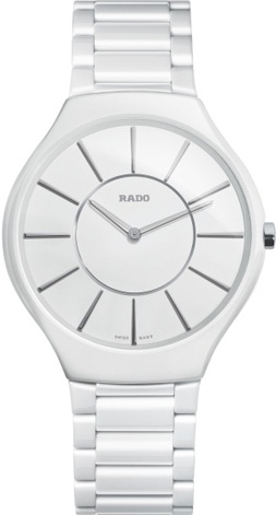 TRUE THINLINE WHITE QUARTZ 39MM STEEL & CERAMIC WHITE CERAMIC & TITANIUM